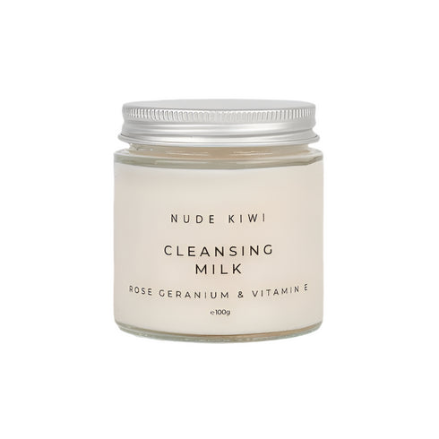 NUDE KIWI Cleansing Milk - Rose Geranium & Vitamin E 100g-Nude Kiwi Skincare-Matakana Pharmacy